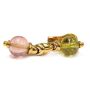 BULGARI 18K gold earrings yellow/green pink Tourmaline 