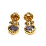 BULGARI 18K yg earrings Citrines Iolites Sapphires Diamonds 