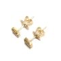 Ladies 14 Karat Yellow Gold 0.24 Carat Diamond Stud Earrings VS1-SI2