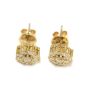 Ladies 14 Karat Yellow Gold 1.02 Carat Diamond Stud Earrings 