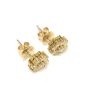 Ladies 14 Karat Yellow Gold 1.02 Carat Diamond Stud Earrings 
