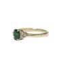 18 Karat Yellow Gold Ladies 0.44 Carat Emerald and Diamond Ring 