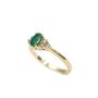 18 Karat Yellow Gold Ladies 0.44 Carat Emerald and Diamond Ring 
