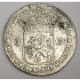 1763 Netherlands West Friesland 3 Gulden silver coin VF30