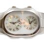 Philip Stein Teslar Stainless Steel Mother Of Pearl Dials Dual Time Large Watch
