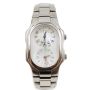 Philip Stein Teslar Stainless Steel Mother Of Pearl Dials Dual Time Large Watch