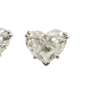 2.18ct Heart shaped Diamond Earrings VS1 H/I 18K white gold 