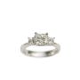 1.46ct tcw Princess cut Diamond ring VS1 G/H 14K wg Size-5 