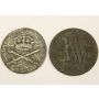 1691 Scotland William and Mary 2 Pence and 1677-79 Scotland 2 Pence 
