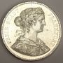 1861 German State Frankfurt 2 Thaler 3 1/2 Gulden silver coin AU58 