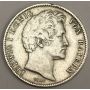 1845 German States Bayern 1/2 Gulden silver coin F15