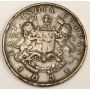 British India East India Company 1/2 Anna copper 1834 AH 1249