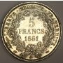 1851A France 5 Francs silver coin KM761.1 AU55