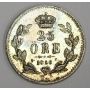 1856 ST Sweden 25 Ore silver coin KM684 AU50