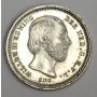 1879 Netherlands 5 Cents silver coin AU55