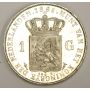 1865 Netherlands 1 Gulden KM93 AU55