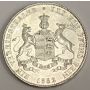 1862 German States Wurttemberg Thaler silver coin KM601 AU55 