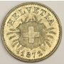 1872B Switzerland 5 Rappen MS63