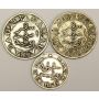 Netherlands East Indies 1854 VF 1882 VF 1/4 plus 1/10 Gulden 1854 VF 