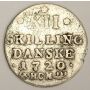 1720 Norway 12 Skilling silver coin KM217 VF