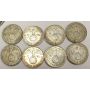 1936 to 1939 Germany 5 Marks silver coins 14x1936 11x37 12x38 3x39  
