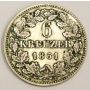 1851 Germany Bavaria 6 Kreuzer silver coin VF25