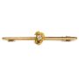 British placer Gold Nugget & Diamond on 1.75 inch 15ct bar pin 