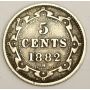 1882 H Newfoundland 5 Cents VG8