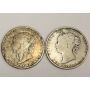 1894 and 1900 Newfoundland Queen Victoria 50 Cents Half Dollars 
