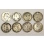 8x Great Britain 6 Pence coins 