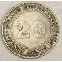 1891 Straits Settlements 20 Cents silver coin FINE