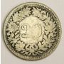 Switzerland 20 Rappen nickel coin 1850BB VG
