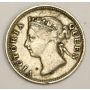 1895 Straits Settlements 5 Cents silver coin 