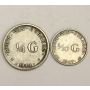 Netherlands Curacao 1/4 Gulden 1944 and 1/10 Gulden 1947