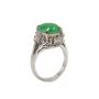Burmese Jade and Diamonds Platinum ring 