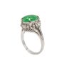 Burmese Jade and Diamonds Platinum ring 