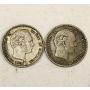 Denmark 1891 and 1905 10 Ore silver coins