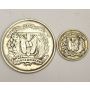 Dominican Republic 1942 10 Centavos and 1937 1/2 Peso silver coins 
