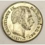 1871 Denmark 4 Skilling silver coin AU55