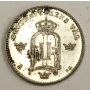 1887 Norway 10 Ore silver coin AU55 
