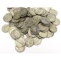 100 x War time silver nickels USA 35% silver content 1942-1945 
