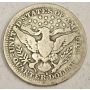1915s Barber Quarter silver coin VG08