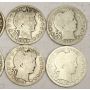 10x Different Barber Quarters  1894 96 98 99 1900 01 02 03s 04 & 1905 10-coins