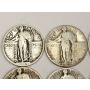 6x Different Standing Liberty Quarters 1924 1925 1926 1927 1929 1930 