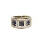 18 Karat White Gold Ladies 1.20 Carat Blue Sapphire and Diamond Ring