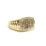 10 Karat Yellow Gold Men's 0.98 Carat Diamond Ring