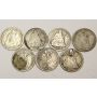 Seated Liberty Dimes 1849 1877 1877s 1883 1887s 1888 1891 7-coins 