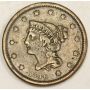 1840 Large Date USA Liberty Head Large Cent VF25