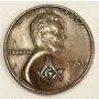 1949 Lincoln cent with Masonic countermark