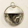1912 Barber Dime Pop-Up Repousse silver coin pendant 